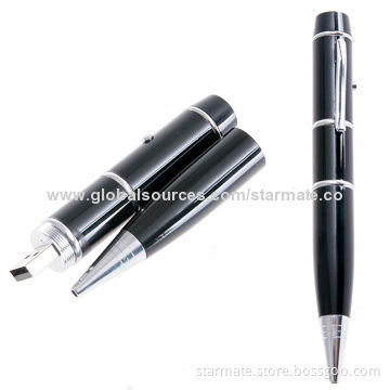 Laser Pointer USB Pen Drives, High-speed 2.0 Interface, Made of Metal